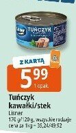 Tuńczyk kawałki/stek Lisner promocja w Leclerc