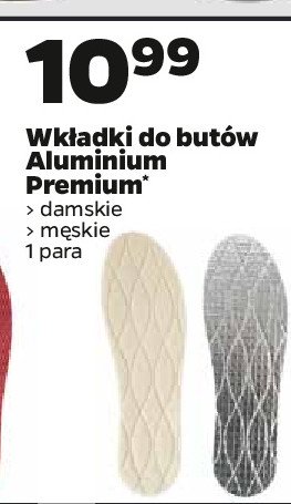 Wkładki do butów aluminiowe promocja