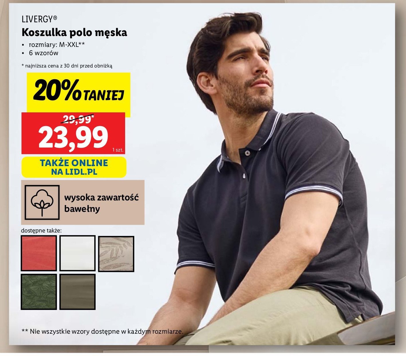 Koszulka polo męska m-xxl Livergy promocja w Lidl