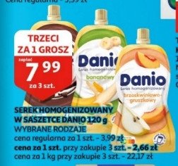 Serek bananowy saszetka Danone danio promocja