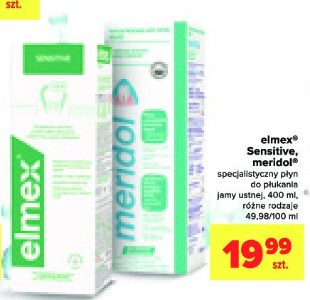 Płyn do płukania jamy ustnej Elmex sensitive professional promocja w Rossmann