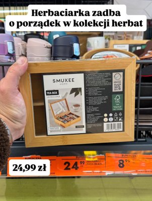 Herbaciarka bambusowa 21x18 cm promocja w Biedronka