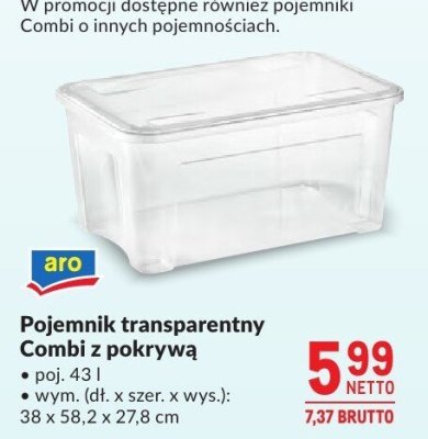 Pojemnik transparentny Combi z pokrywą promocja w Makro