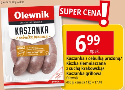 Kiszka ziemniaczana z suchą krakowską Olewnik promocja