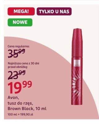 Tusz do rzęs Avon, Brown Black, 10 ml promocja w Rossmann