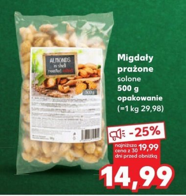 Migdały prażone solone 500 g promocja w Kaufland