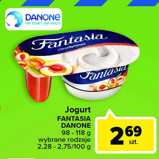Jogurt z brzoskwiniami Danone fantasia promocja