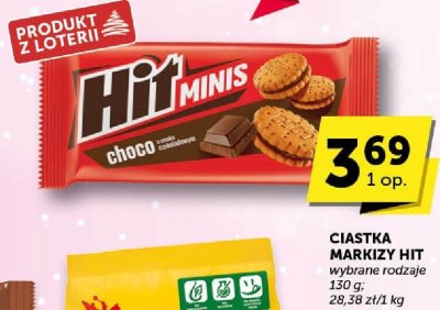 Ciastka HIT MINIS choco z nadzieniem czekoladowym promocja w ABC