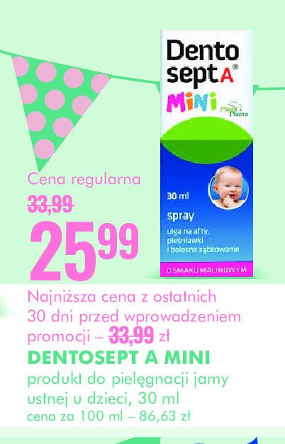 Spray na afty pleśniawki i bolesne ząbkowanie Dentosept a mini promocja