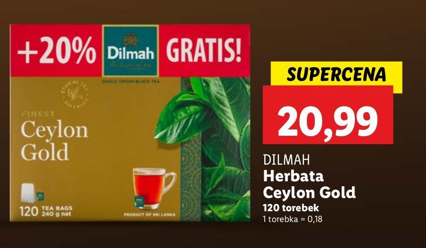 Herbata Dilmah ceylon gold promocja