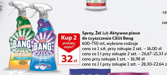 Spray do łazienki Cillit bang naturally powerful promocja