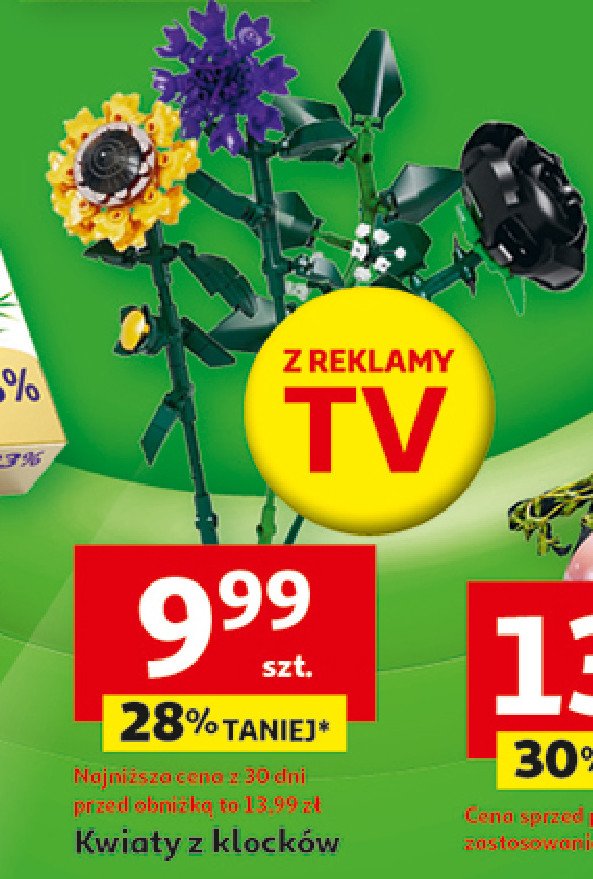 Kwiatek z klocków promocja w Auchan