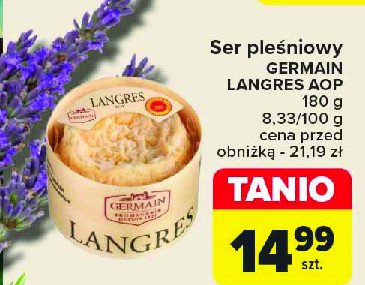Ser pleśniowy langres promocja w Carrefour Market