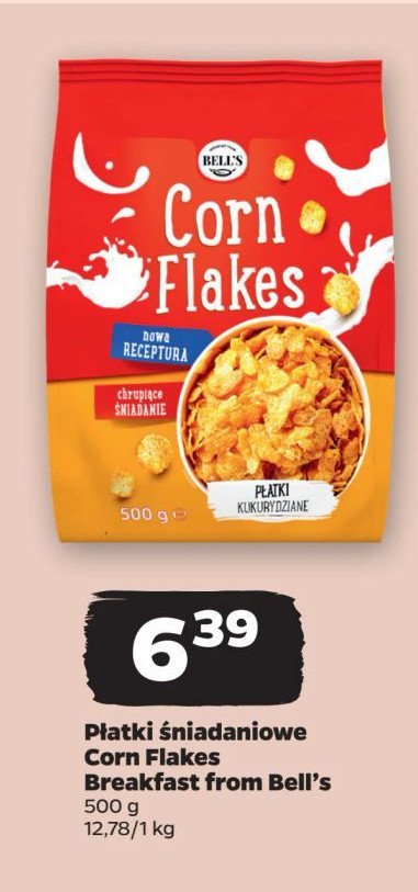 Płatki corn flakes Breakfast from bell's promocja w Netto