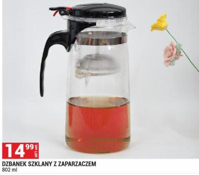 DZBANEK SZKLANY Z ZAPARZACZEM 802 ml promocja w Merkury Market