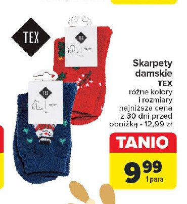 Skarpetki damskie Tex promocja w Carrefour