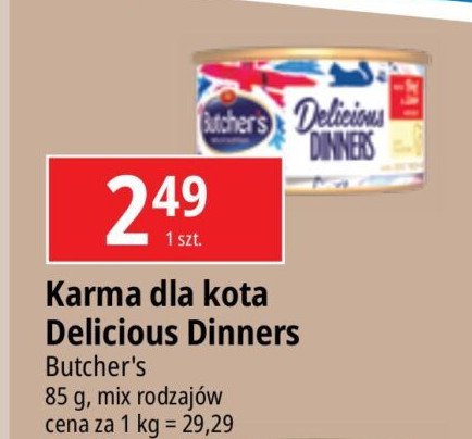 Karma dla kota z wołowina Butcher's delicious dinners promocja