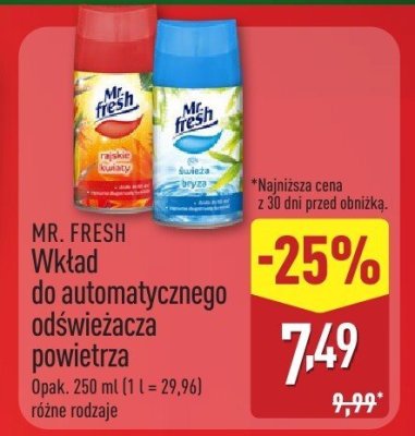 Wkład do automatycznego odświeżacza powietrza różne rodzaje promocja w Aldi