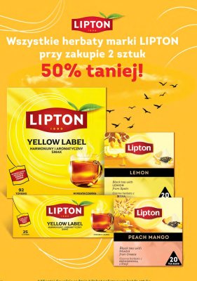 Herbata Lipton Lemon, 20 torebek promocja w Dino