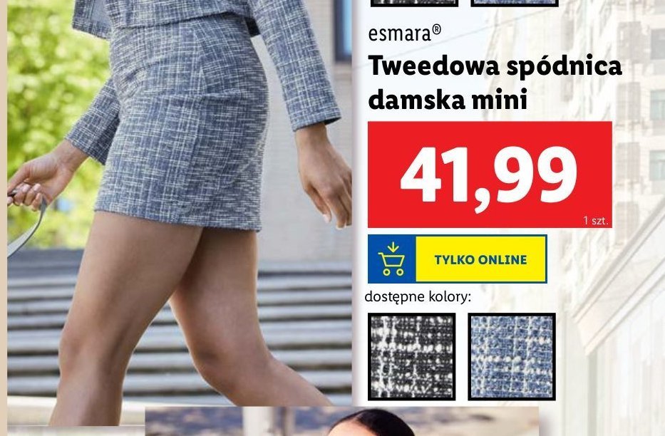 Spódnica tweedowa mini Esmara promocja