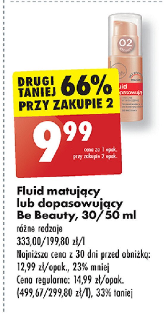 Fluid matujący 02 Be beauty Be beauty care promocja