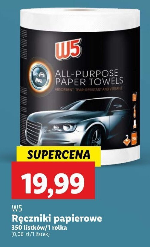 Papierowe ręczniki W5 promocja