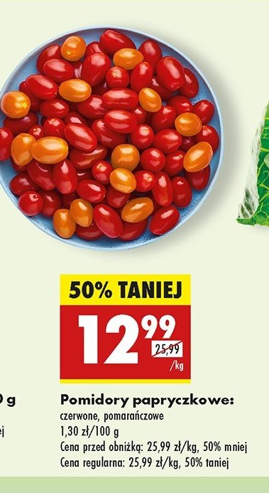 Pomidory papryczkowe pomara艅czowe promocja