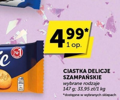 Ciastka Delicje szampańskie wybrane rodzaje promocja w ABC