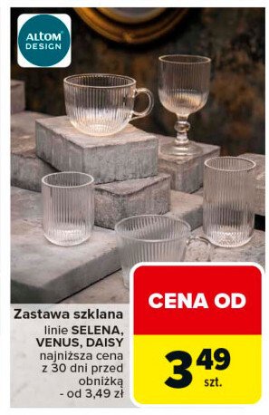 Szklanka niska selena 270 ml Altom design promocja w Carrefour