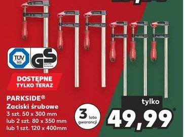 Zaciski 艣rubowe 80 x 350 mm Parkside promocja
