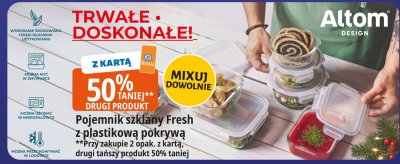 Pojemnik szklany Fresh z plastikową pokrywą Altom promocja w Leclerc
