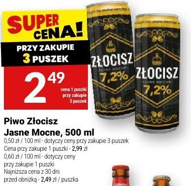 Piwo Złocisz Jasne Mocne promocja w Twój Market