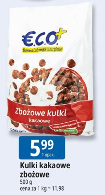 Kulki kakaowe zbożowe ECO+ promocja w Leclerc