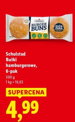 Bułki hamburgerowe 6-pak promocja w Lidl