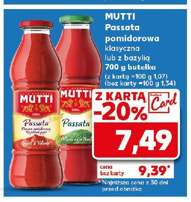 Passata pomidorowa mutti Mutti promocja