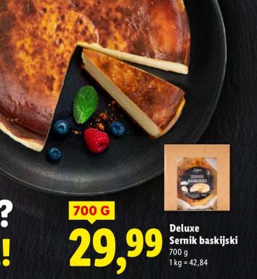 Sernik Deluxe Sernik baskijski promocja w Lidl