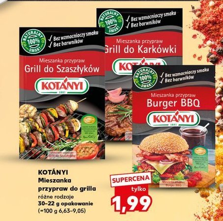 Mieszanka przypraw grill do szasz艂yk贸w Kotanyi promocja