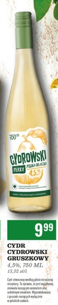 Cydr polska gruszka CYDROWSKI promocja