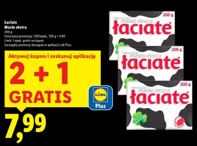 Masło ekstra, 200 g promocja w Lidl