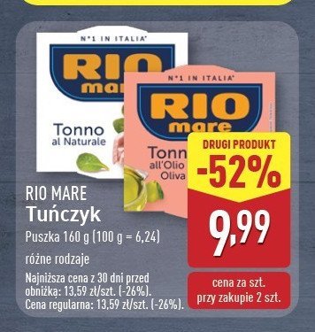 Tu艅czyk kawa艂ki w oliwie z oliwek Rio mare promocja