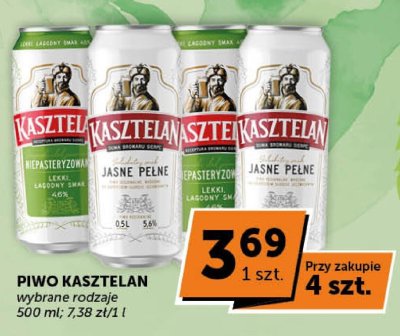 Piwo Kasztelan wybrane rodzaje promocja w Euro Sklep