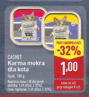 Karma dla kota wołowina Cachet promocja w Aldi