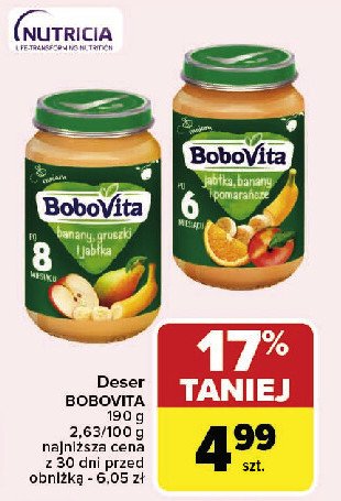 Mus owocowy banany gruszki jabłka Bobovita promocja w Carrefour