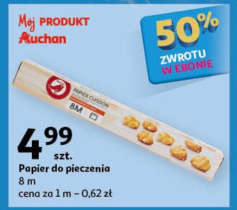 Papier do pieczenia 8 m Auchan promocja w Auchan