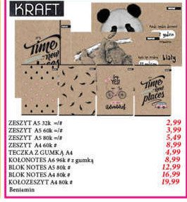 Blok notatnik a5/80k. kratka kraft Beniamin Beniamin mn promocja