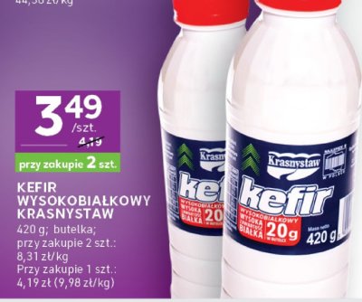 Kefir wysokobiałkowy Krasnystaw promocja w Stokrotka