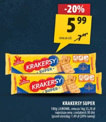Krakersy Krakersy super 180g promocja w Arhelan