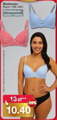 Biustonosz damski Rozmiary 75B-85C promocja w Woolworth