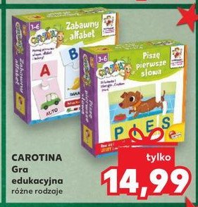 Gra - piszę pierwsze słowa Carotina promocja w Kaufland