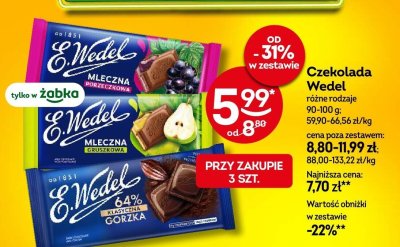 Czekolada Wedel Mleczna Gruszkowa promocja w Żabka